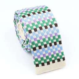 New Fashion Men's Knitted Tie Print Floral Flower Skinny Narrow Slim Knit Warm Neck For Men Woven Designer Daily Wear Cravat