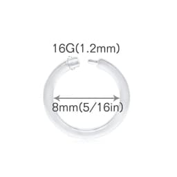 24pcs Clear Piercing Retainers Flexible Cartilage Helix Daith Rook Tragus Earring Bioflex Plastic Nose Septum Lip Eyebrow Rings