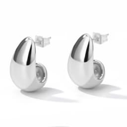 Circle Earrings For Women Vintage Punk Round Baroque Pearl Earrings Stainless Steel Circle Ear Clip Women Jewelry Gift Mujer