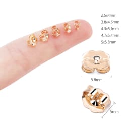 A Pair 14k Gold Filled Earrings Back Stopper Ear Stud 5Size Ear Post Nuts For DIY Earrings Stud Pin Caps Jewelry Making Supplies