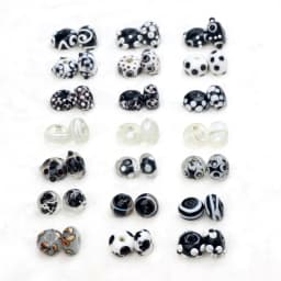 Black Color Series 2/4/6PCS/LOT Mixed Style Handmade Lampwork Glass Beads For Crafts Charm Bracelets/Earring DIY Jewelry Making