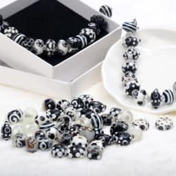 Black Color Series 2/4/6PCS/LOT Mixed Style Handmade Lampwork Glass Beads For Crafts Charm Bracelets/Earring DIY Jewelry Making