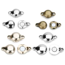5sets/lot Strong Strong Magnetic Clasps fit 8*14/12*20mm Leather Bracelet Buckle Connectors Hook For Jewelry Making Wholesale