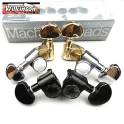 Wilkinson 3+3 Tuning Keys Pegs 19:1 Guitar Machine Heads Tuners For LP SG Electric or Acoustic Guitar WJ303 Silver Black Gold