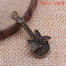 Electric Guitar Charms For Jewelry Making DIY Pendants For Gift Bulk