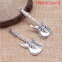 Electric Guitar Charms For Jewelry Making DIY Pendants For Gift Bulk