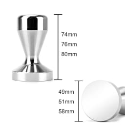 49mm 51mm 58mm Coffee Tamper Stainless Steel Cafe Shop Calibrated Pressure Espresso Maker Barista Powder Coffee Hammer Flat Base