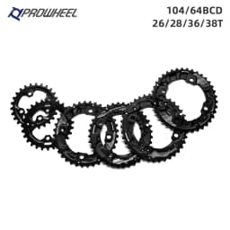 PROWHEEL MTB Sprocket 104/64BCD Double Sprockets 26T 28T 36T 38T Mountain Bike Chainring 10S/11S Compatible MTB Crankset