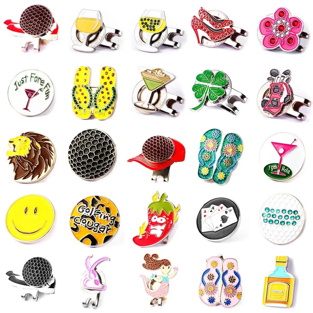 New Arrival Golf Marker Golf Hat Clip Magnetic Alloy Golf Mark for Golf Ball Sport