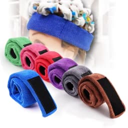 Perm Facial Headband Make Up Wrap Head Cloth Headband Adjustable Towel for Face Washing,Absorb Water Hairdresser Styling Tools