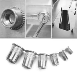 100pcs Tool Kit M3/M4/M5/M6/M8 Aluminum Rivets Nuts Rivet Gun Threaded Riveter Flatheadscrew Fasteners Accessories Nuts&Bolts