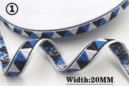 HOT 5 Yards 2CM Vintage Ethnic Jacquard Embroidery Ribbon Boho Lace Trim DIY Clothes Bag Accessories Custom