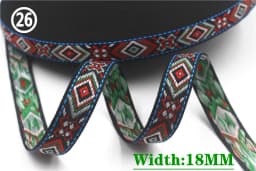 HOT 5 Yards 2CM Vintage Ethnic Jacquard Embroidery Ribbon Boho Lace Trim DIY Clothes Bag Accessories Custom