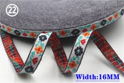 HOT 5 Yards 2CM Vintage Ethnic Jacquard Embroidery Ribbon Boho Lace Trim DIY Clothes Bag Accessories Custom