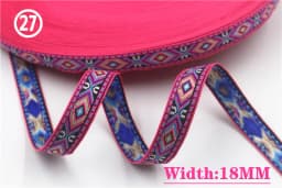 HOT 5 Yards 2CM Vintage Ethnic Jacquard Embroidery Ribbon Boho Lace Trim DIY Clothes Bag Accessories Custom