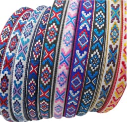 HOT 5 Yards 2CM Vintage Ethnic Jacquard Embroidery Ribbon Boho Lace Trim DIY Clothes Bag Accessories Custom