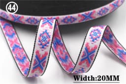 HOT 5 Yards 2CM Vintage Ethnic Jacquard Embroidery Ribbon Boho Lace Trim DIY Clothes Bag Accessories Custom