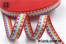 HOT 5 Yards 2CM Vintage Ethnic Jacquard Embroidery Ribbon Boho Lace Trim DIY Clothes Bag Accessories Custom