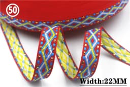 HOT 5 Yards 2CM Vintage Ethnic Jacquard Embroidery Ribbon Boho Lace Trim DIY Clothes Bag Accessories Custom