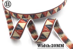 HOT 5 Yards 2CM Vintage Ethnic Jacquard Embroidery Ribbon Boho Lace Trim DIY Clothes Bag Accessories Custom