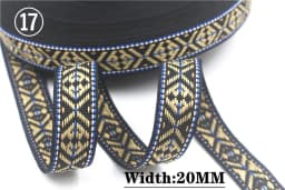 HOT 5 Yards 2CM Vintage Ethnic Jacquard Embroidery Ribbon Boho Lace Trim DIY Clothes Bag Accessories Custom