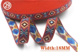 HOT 5 Yards 2CM Vintage Ethnic Jacquard Embroidery Ribbon Boho Lace Trim DIY Clothes Bag Accessories Custom