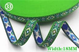 HOT 5 Yards 2CM Vintage Ethnic Jacquard Embroidery Ribbon Boho Lace Trim DIY Clothes Bag Accessories Custom
