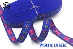HOT 5 Yards 2CM Vintage Ethnic Jacquard Embroidery Ribbon Boho Lace Trim DIY Clothes Bag Accessories Custom
