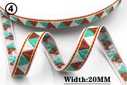 HOT 5 Yards 2CM Vintage Ethnic Jacquard Embroidery Ribbon Boho Lace Trim DIY Clothes Bag Accessories Custom