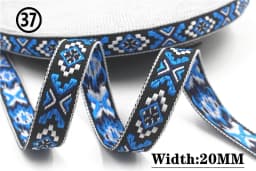 HOT 5 Yards 2CM Vintage Ethnic Jacquard Embroidery Ribbon Boho Lace Trim DIY Clothes Bag Accessories Custom