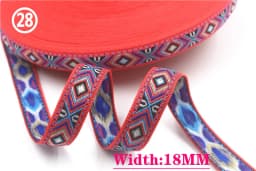 HOT 5 Yards 2CM Vintage Ethnic Jacquard Embroidery Ribbon Boho Lace Trim DIY Clothes Bag Accessories Custom