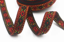 HOT 5 Yards 2CM Vintage Ethnic Jacquard Embroidery Ribbon Boho Lace Trim DIY Clothes Bag Accessories Custom