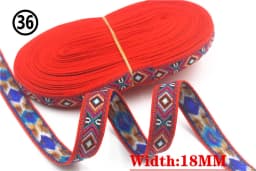 HOT 5 Yards 2CM Vintage Ethnic Jacquard Embroidery Ribbon Boho Lace Trim DIY Clothes Bag Accessories Custom