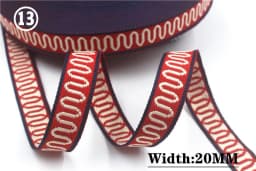 HOT 5 Yards 2CM Vintage Ethnic Jacquard Embroidery Ribbon Boho Lace Trim DIY Clothes Bag Accessories Custom