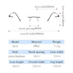 New 2022 Rimless Glasses Frame with Recipe Customized Lenses Shapes Flexible Temple Legs Prescription Eyeglasses for Men Women