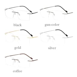 New 2022 Rimless Glasses Frame with Recipe Customized Lenses Shapes Flexible Temple Legs Prescription Eyeglasses for Men Women