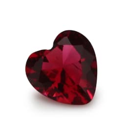 Size 3x3~12x12mm Heart Shape Loose Glass Stone Synthetic Gems Rose Red Sea Blue Green White Black Garnet