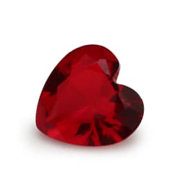 Size 3x3~12x12mm Heart Shape Loose Glass Stone Synthetic Gems Rose Red Sea Blue Green White Black Garnet