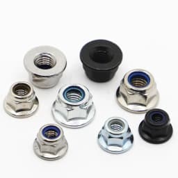 M3 M4 M5 M6 M8 M10 M12 Black White Carbon Nickel A2 Stainless Steel Hex Flange Nylon Insert Lock Nut Self-locking Nylock Locknut