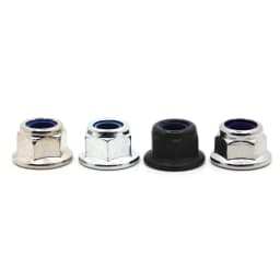 M3 M4 M5 M6 M8 M10 M12 Black White Carbon Nickel A2 Stainless Steel Hex Flange Nylon Insert Lock Nut Self-locking Nylock Locknut