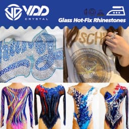 VDD Multi-color ACME+Series Top Quality Glass Hot-Fix Rhinestones Crystal AB Flatback Glitter Strass Stones For Fabric Garment