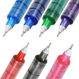 7pcs/set Large Capacity Straight liquid Roller Gel Pens 0.28/0.38/0.5mm Needle Tip Colour Ink Ball Pen School Office Stationery