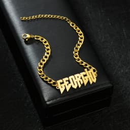 Atoztide New Customized Name Bracelet Personalized Thick Chain for Women Stainless Steel Gold Color Bangle Chrismas Gift 