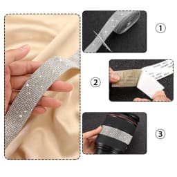 1 Yard Self Adhesive AB Crystal Rhinestone Sticker Diamond Ribbon Sticker Colorful Rhinestones for Art Craft DIY Car Phone Decor