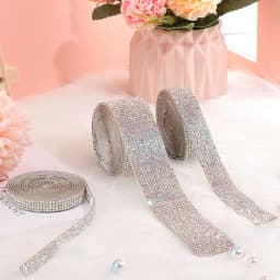 1 Yard Self Adhesive AB Crystal Rhinestone Sticker Diamond Ribbon Sticker Colorful Rhinestones for Art Craft DIY Car Phone Decor