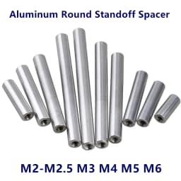 M2 M2.5 M3 M4 M5 M6 Round Aluminum Standoff Column Stud Extend Long Nut Aluminum Spacer Rods
