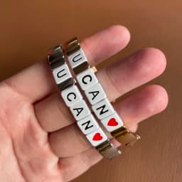 ZMZY New Encourage Enamel Stretch Tile Bracelets For Women Letter You Can Life Heart Beads Bohemian Stackable Stretch Bracelet