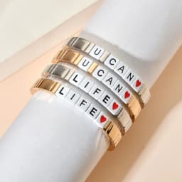 ZMZY New Encourage Enamel Stretch Tile Bracelets For Women Letter You Can Life Heart Beads Bohemian Stackable Stretch Bracelet