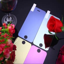 Luxury Colorful Mirror Tempered Glass For IPhone17 16 15 14 13 12 Screen Protector Glass Protective Film