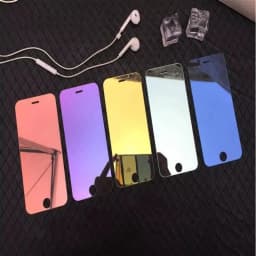Luxury Colorful Mirror Tempered Glass For IPhone17 16 15 14 13 12 Screen Protector Glass Protective Film